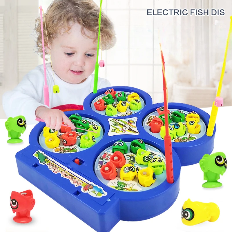 

Creative Children's Rotating Electric Magnetic Fishing Toys Suit Boys and Girls Music
