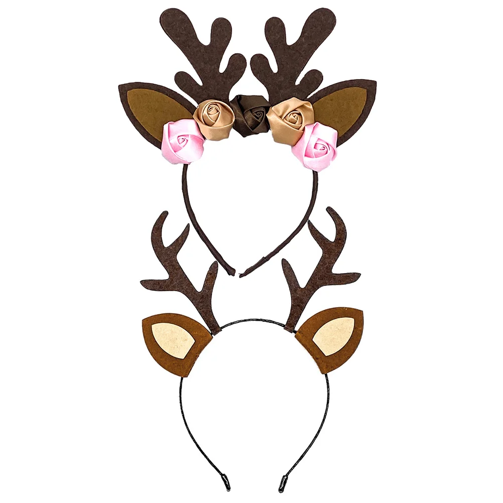 

Reindeer Headband Christmas Antler Hair Hairband Antlers Stag Animal Fawn Elk Band Horn Deer Holiday Headbands Headwear Xmas