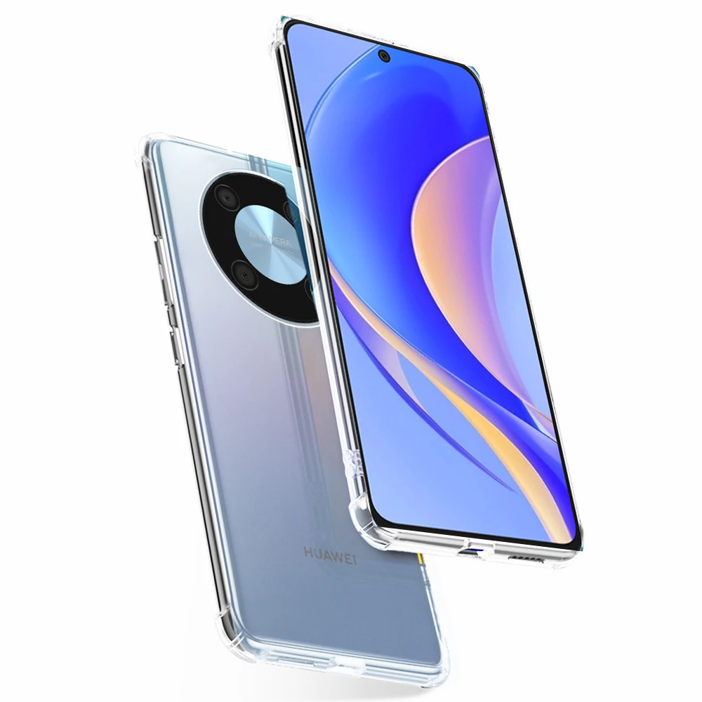 Роскошный прозрачный чехол для Huawei Nova Y90 мягкий силиконовый телефона
