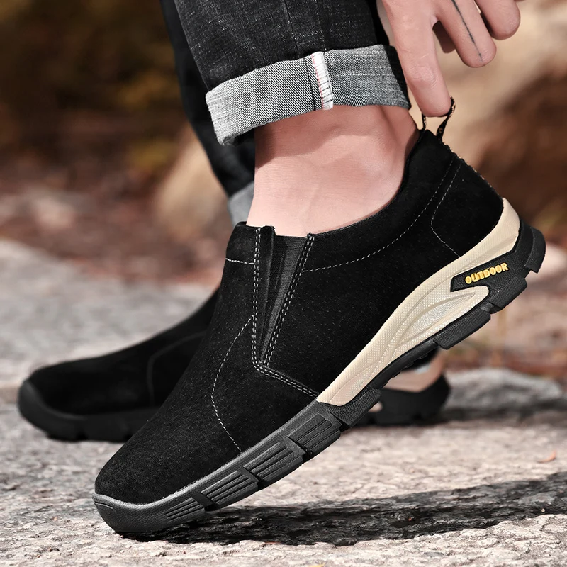 

Male Comfortable Casual Shoes Leather Loafers Genuine Leather Men Shoes Fashion Outdoor Walking Loafers shoes S11000-S11011 C1