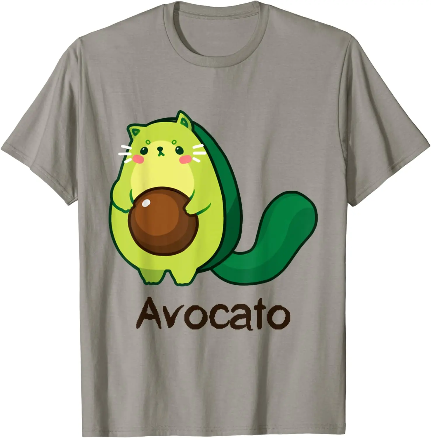 

Avocato Avocado Cat Avogato Kitten Kitty Whiskers Cute Funny T-Shirt comfortable T Shirt Fashion Tops Shirts Cotton Men Gift