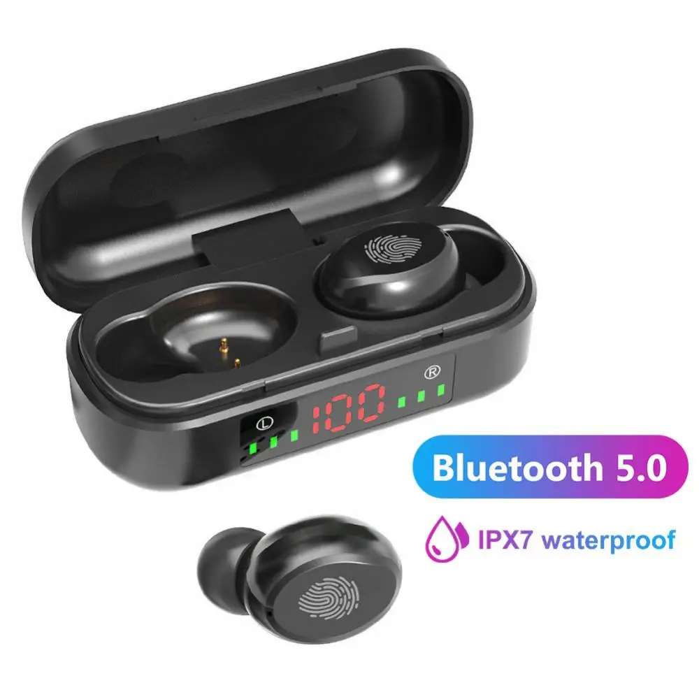

V8 True Wireless Bluetooth Earphones 5.0 Stereo Power Display Waterproof Earphones Sports Earbuds For Xiaomi Huawei Iphone