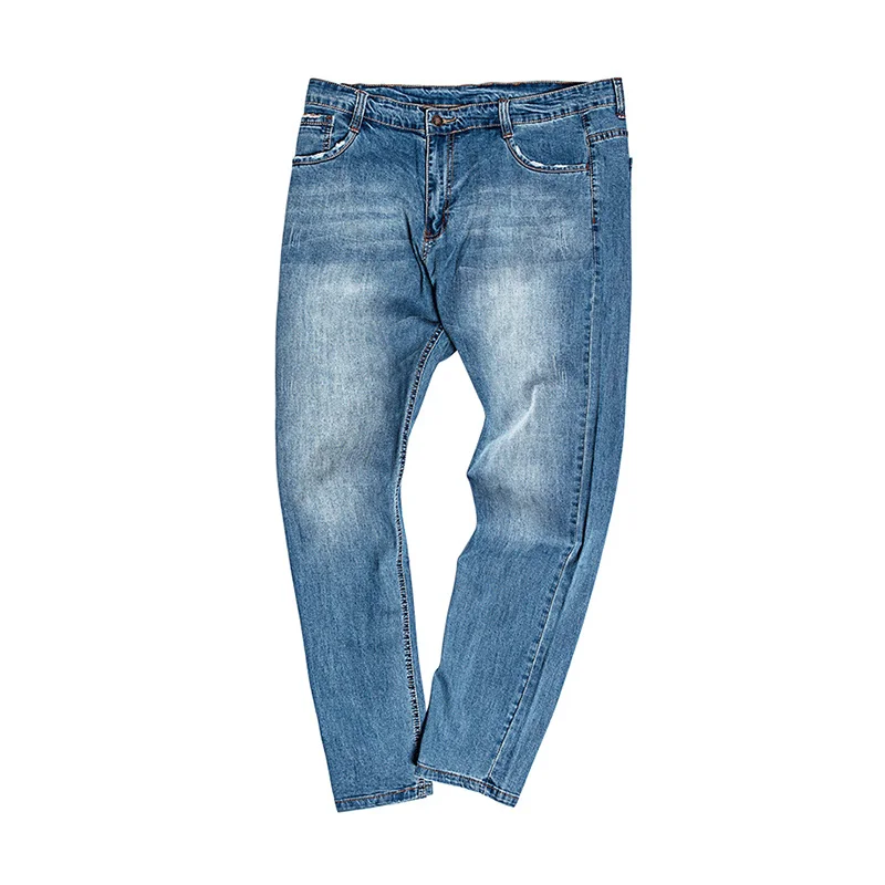 2023 Changshu Baishenghu Oversize High Waist Loose Trousers Husband Plus Size Male Denim Pants
