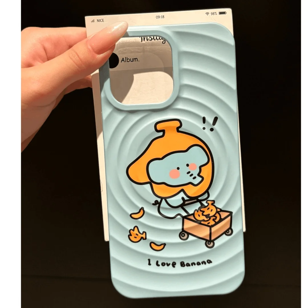 SEIRASSIM мультфильм слон банан чехол для телефона iphone 16 pro max 15 14 plus 13 11 12 силиконовый xr