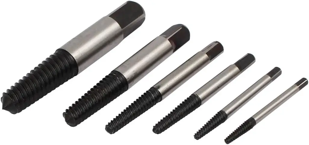 

1/8"-1" Screw Extractor Set Broken Bolt Stud Pipe Remover Tool Kit 6 in 1