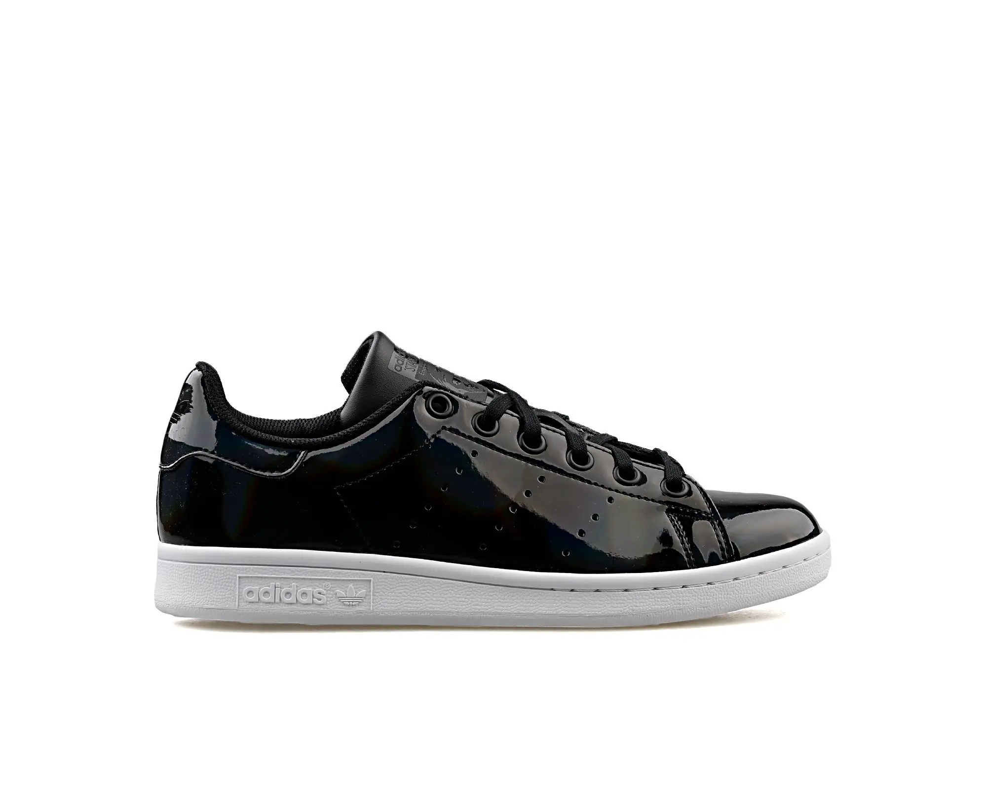 Adidas Original Stan Smith J Black Kids Shoes Unisex Girls & Boys Casual Sneakers