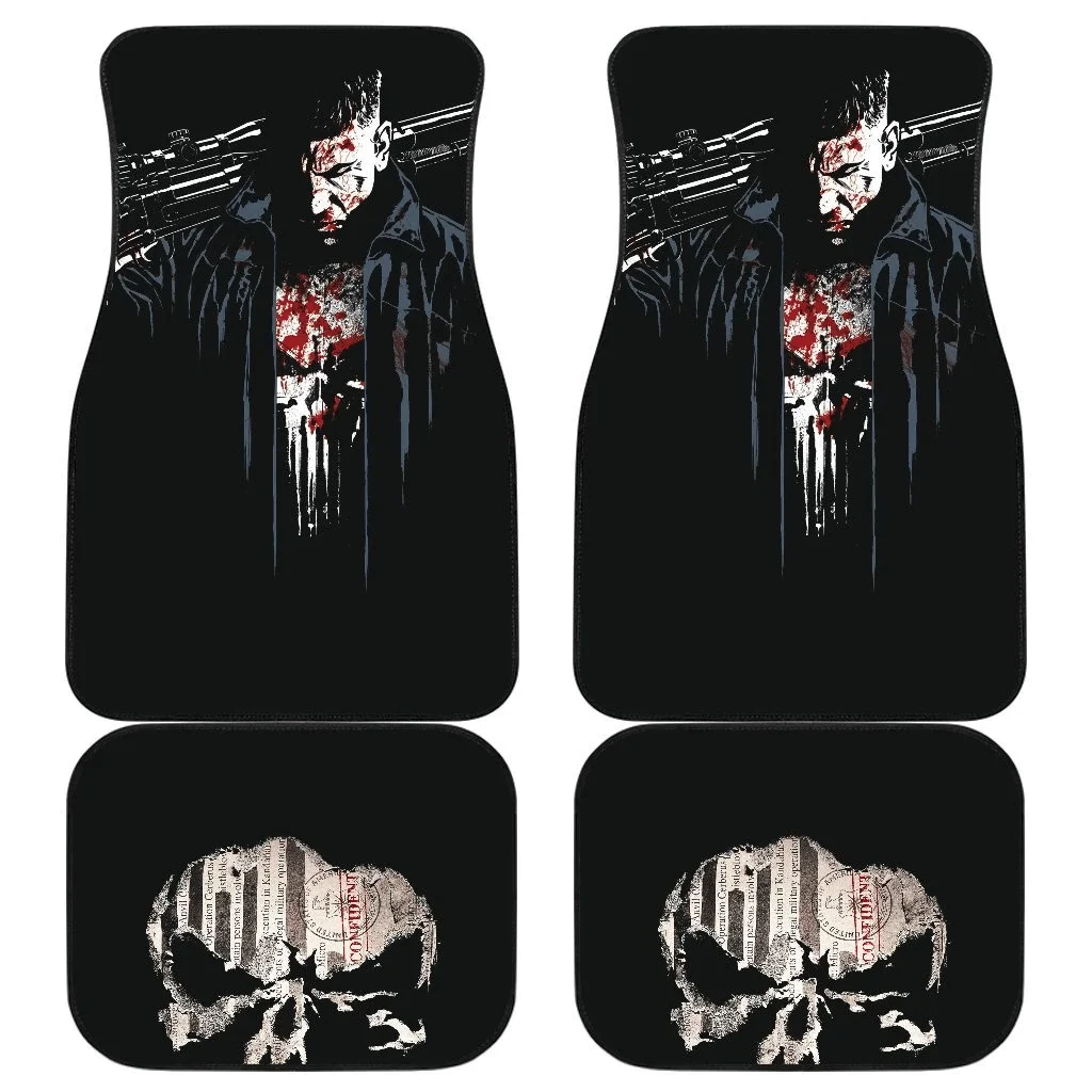 

Punisher The Soldier Bloody Art Car Floor Mats Car Accessories