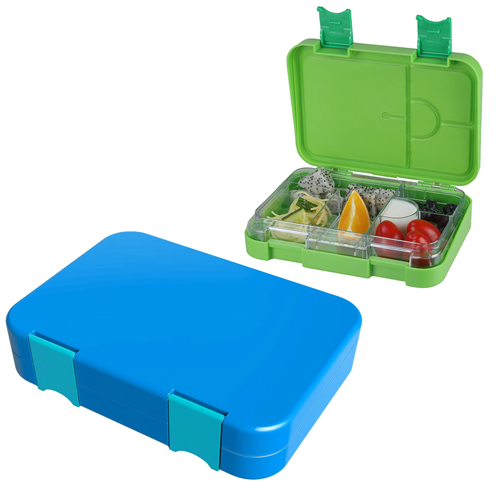 

Multi-compartment Bento-style Children's Lunch Box Portable Hermetic Lunch Box With Fork Spoon Leakproof Microwavable For School