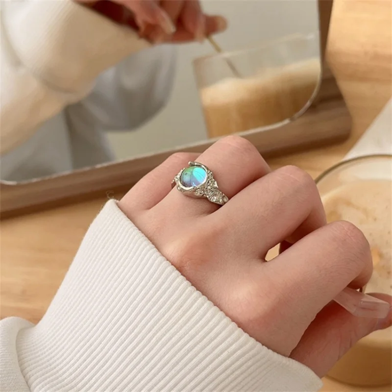 

Charming Moonstone Ring For Lady Wedding Accessories Top Quality 925 Sterling Silver Ring Women Jewelry Best Gift Girlfriend