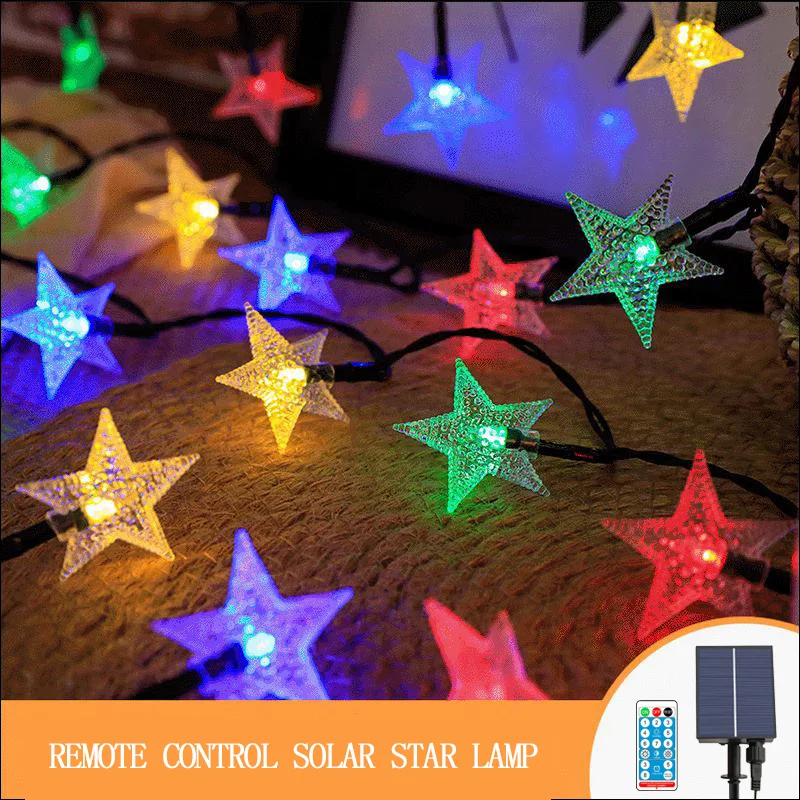 Outdoor waterproof five-pointed star lights string camping sky waterproof lights string star lights christmas lights GL368