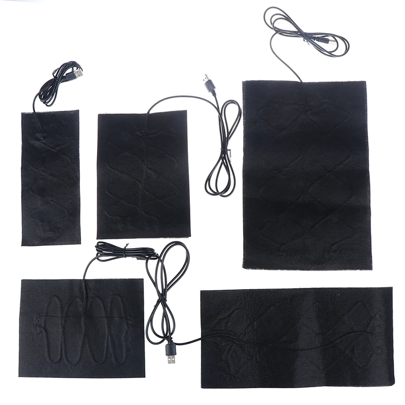 

1/4PCS USB Warm Paste Pads Fast-Heating Carbon Fiber Heating Pad Safe Heating Warmer Pad For Cloth Vest Jacket Shoes Socks