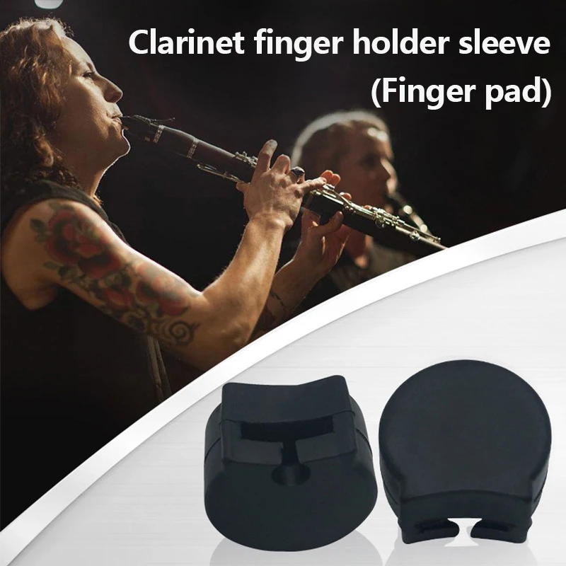 

2Pcs Clarinet Finger Rest Rubber Clarinet Black Thumb Rest Saver Cushion Pad Finger Protector Comfortable for Clarinet