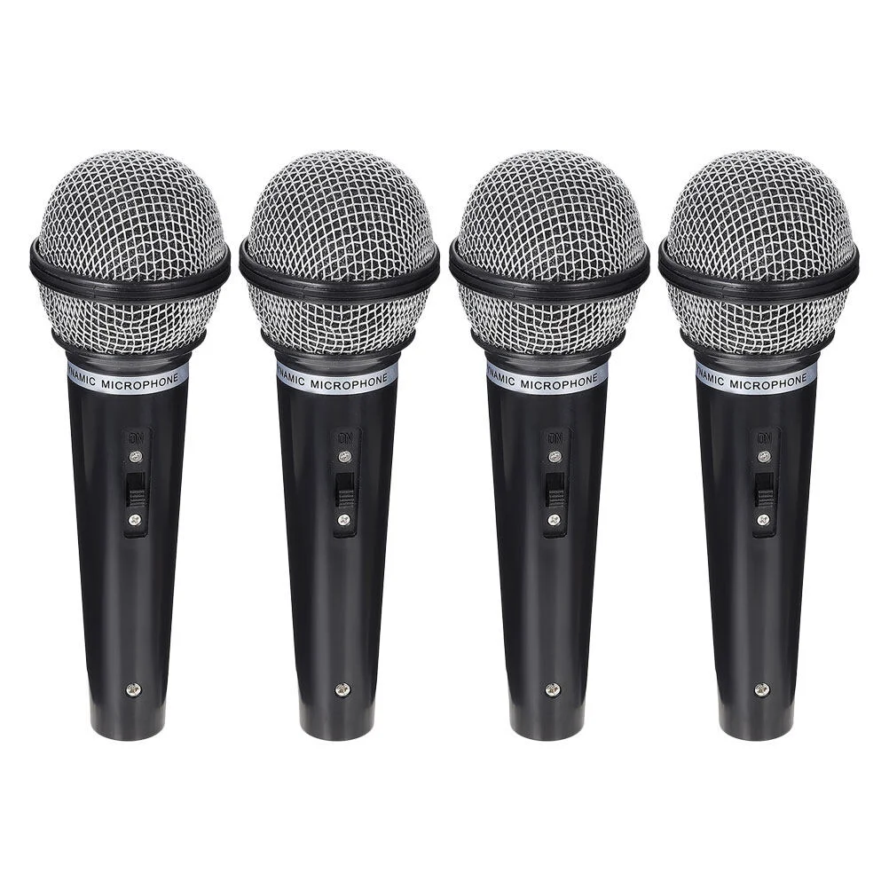 

4 Pcs Costumes Toddler Toy Kids Accessory Interactive Microphone Cosplay Funny Children Supply Plastic Interesting Prop