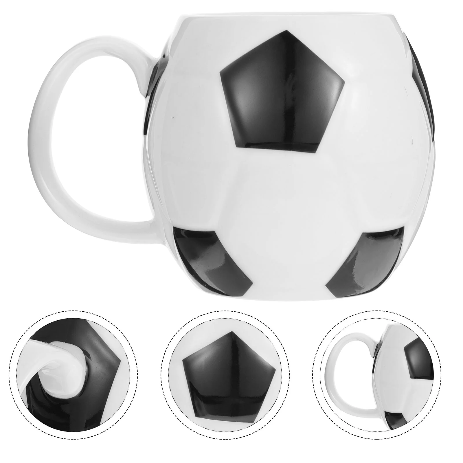 

1 Pc of Novelty Coffee Mugs Coffee Cups with Handle Ceramic Cup Ceramic Coffee Cups Football Coffee Mug