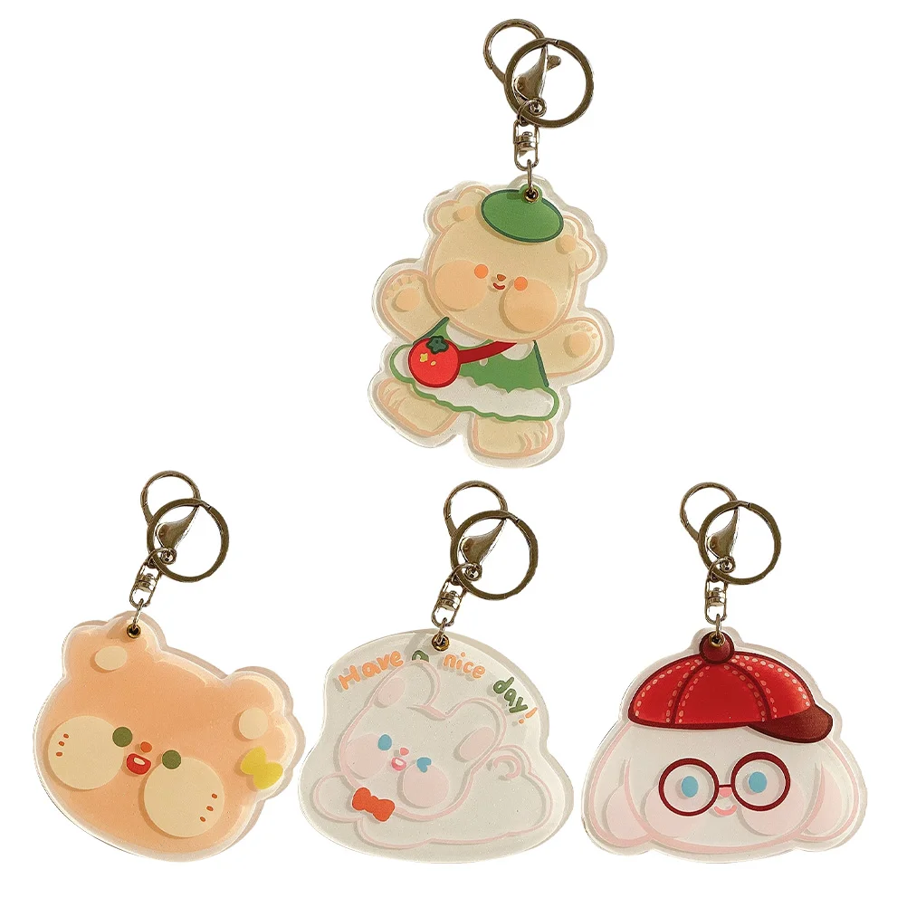 

4pcs Girl Small Mirror Small Woman Mirror Makeup Mirror for Outdoor Use