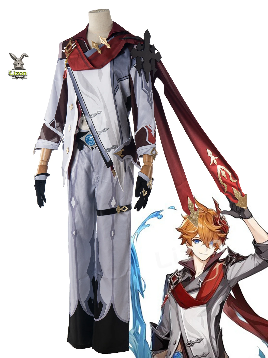 Новая игра геншин ударт Косплей тартаглия аджакс костюм ударный Кошмар перед