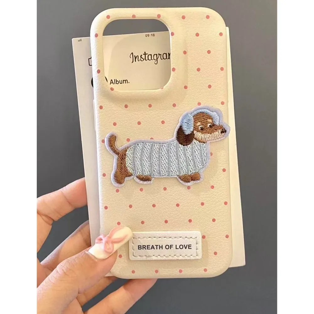 DMAWMJ Противоударный чехол для телефона с милой мультяшной собакой iphone 16 pro max 15 14 plus