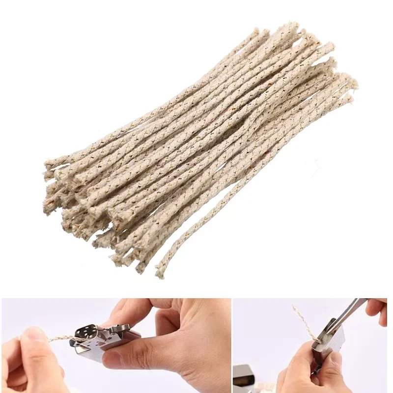 

NEW Copper Wire Lighter Cotton Core Wick Kerosene Oil Lighter Tools Replacement for Petrol Lighter Fire Starter Accessories