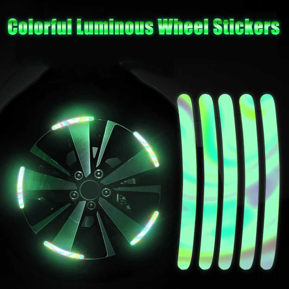 

Universal Wheel Tire Night Fluorescent Color Sticker For Car Bike Motorcycle Tyre Rim Warning Tapes Luminous Reflective Strips