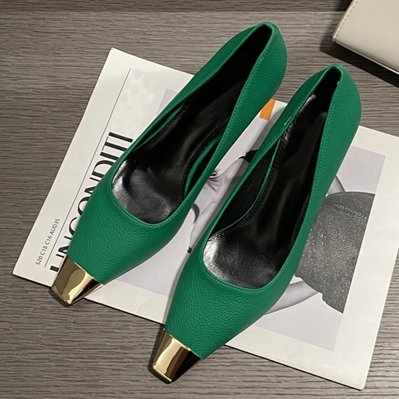 

Сандалии Liyke женские на тонком высоком каблуке, босоножки без задника, металлический квадратный носок, без застежки, элегантные туфли-лодоч...