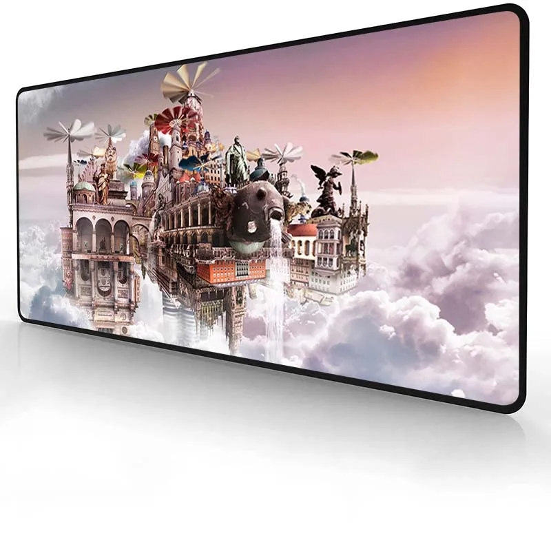 

Офисные аксессуары, милый эргономичный коврик для мыши в виде облака, с изображением неба, геймерский Настольный коврик для компьютерных игр, настольная клавиатура Xxl