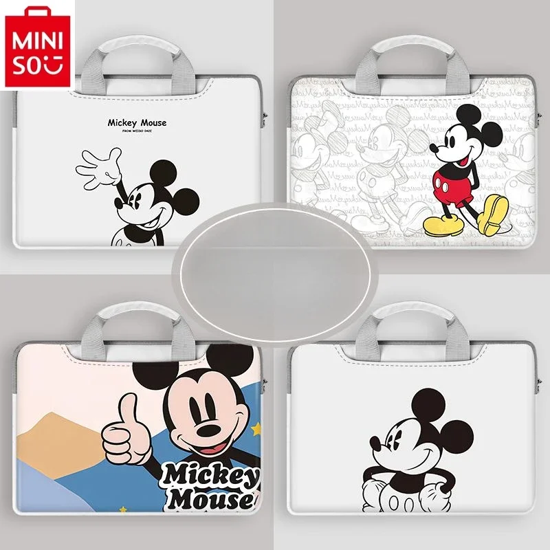MINISO Disney Сумка для компьютера Мультфильм Микки Легкая против падения пятен может