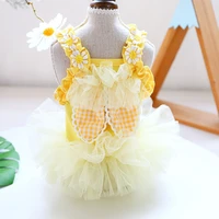 lace princess pet skirts dog clothes rabbit ear summer fashion party dogs slip dress thin cute girl yorkshire cat dog costumes