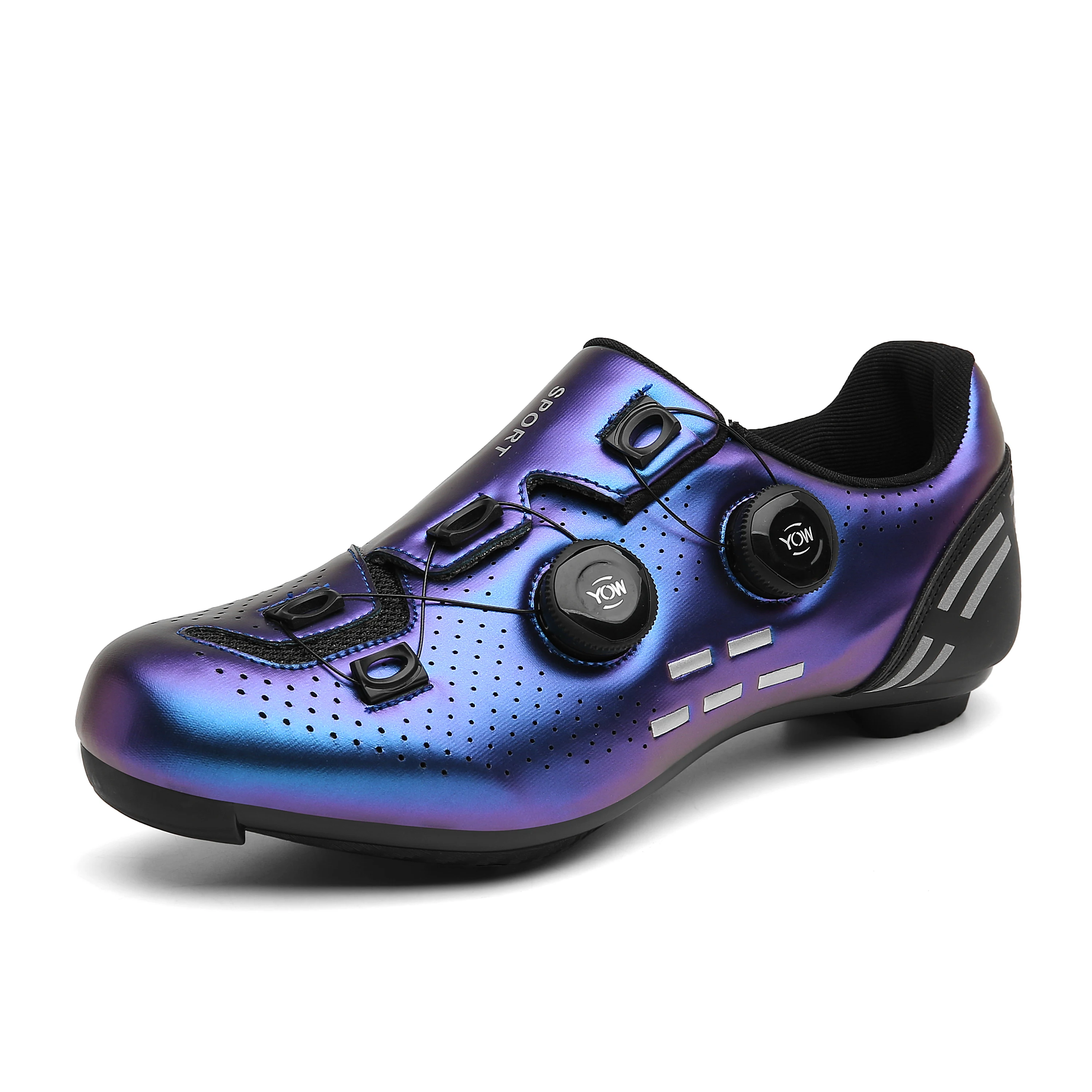 

Cycling Mountain Riding Shoes Moped Road Lock Men's Outdoor Sports Equipment Women's Bicycles Velcro Swivel Buckle No Shoelace