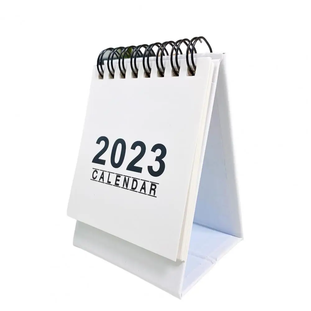 

Cute Small Standing Office Mini Notebook Calendar Eco-friendly 2023 Table Calendar Smooth Page Turning School Supplies
