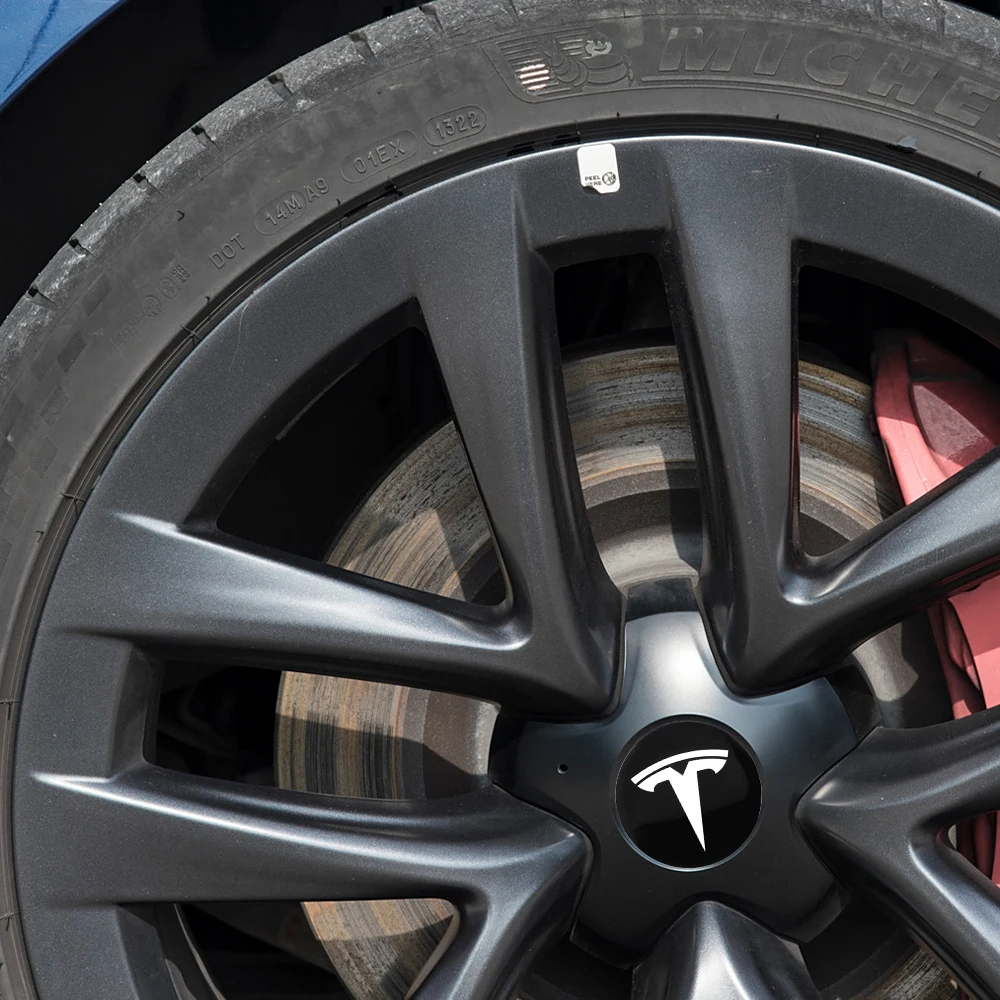 Наклейки-эмблемы на центральные колпачки колес Tesla 3D для Tesla Model 3, Model S, Model X, Coil Mod, WYE, K80 (art.: 3920d2e16528b) - 3920d2e16528b