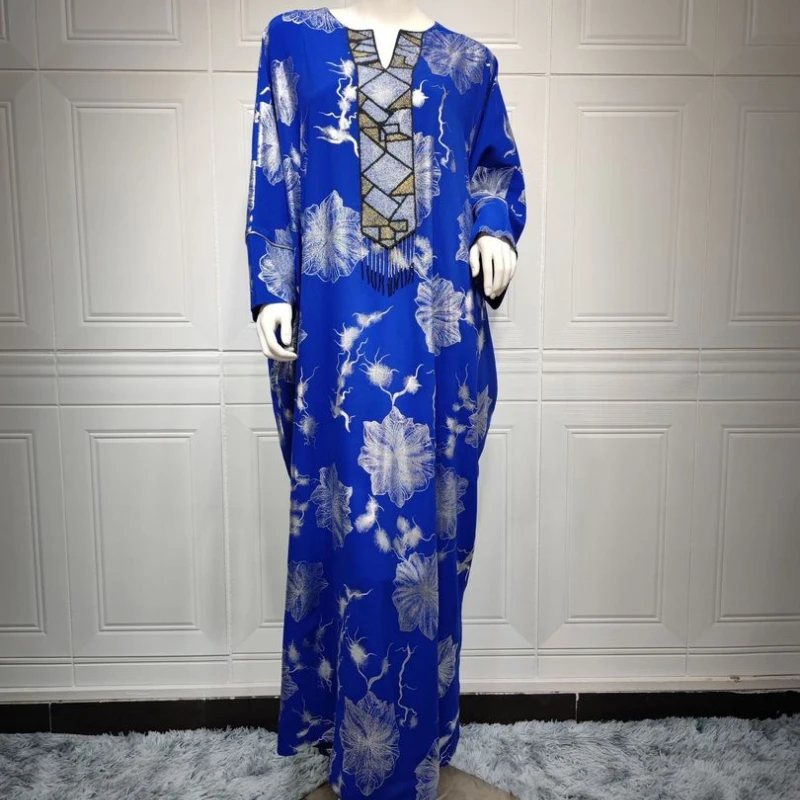 2022 Ramadan Dubai Arabic Muslim Long Dress African Dresses for Women Kaftan Morocco Evening Gown Abayas Boubou Djellaba Femme