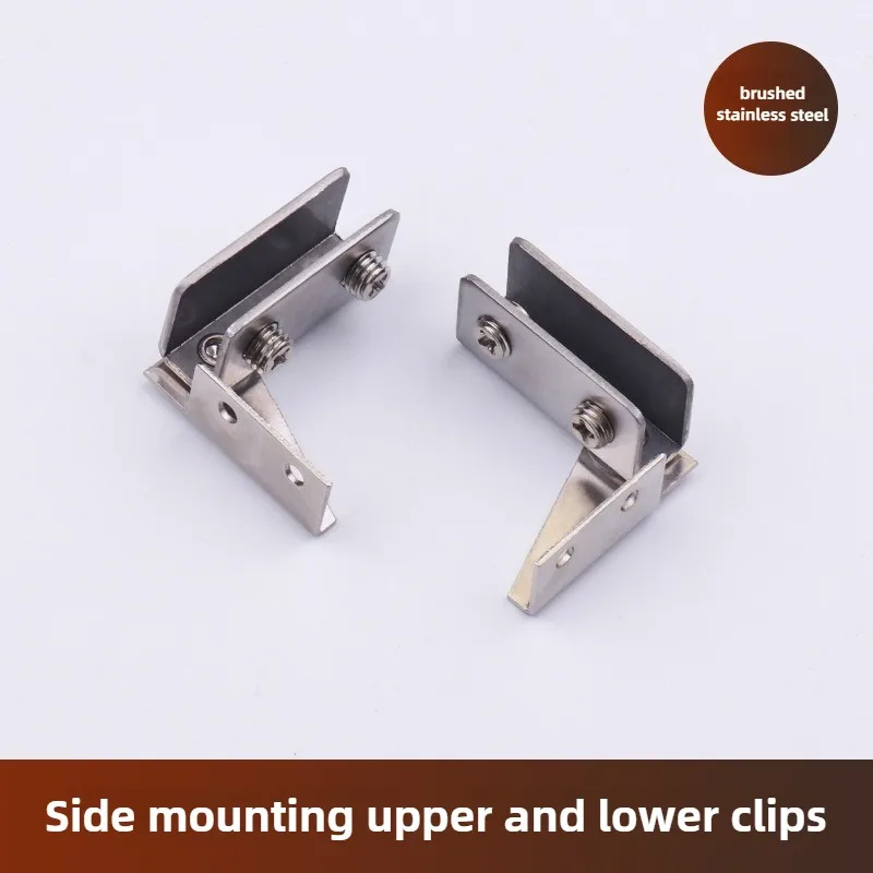 

Петли для стеклянной двери из нержавеющей стали серебристого цвета