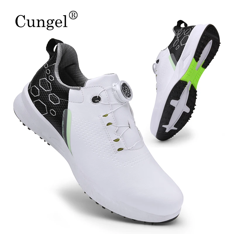 

New Mens Golf Shoes Waterproof Golf Sneakers Men Outdoor Golfing Spikes Shoes Big Size 36-47 Jogging Walking Sneakers Male