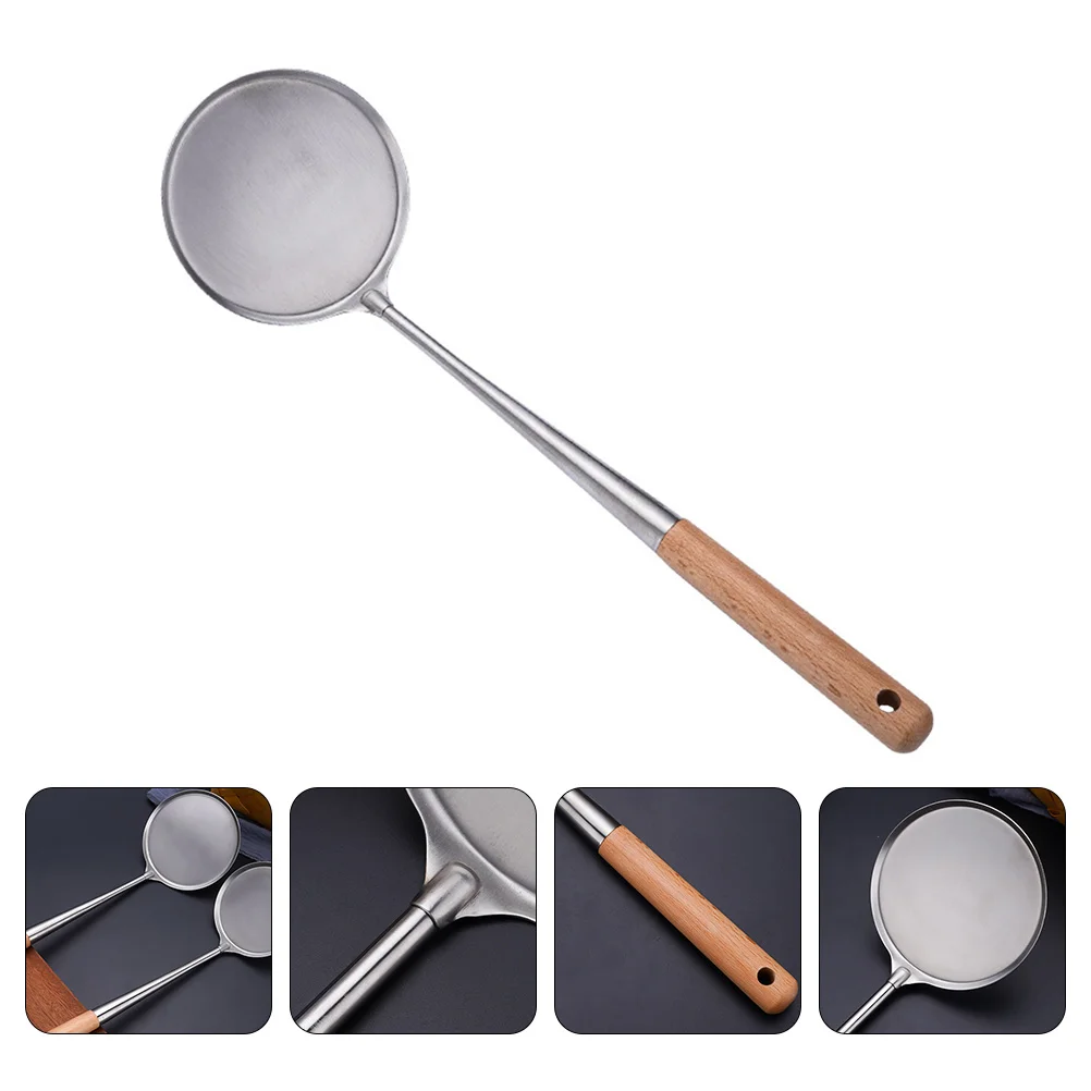 

Spoon Flat Cooking Ladle Strainer Skimmer Frying Mesh Metal Spoonssoup Oil Fry Servingpour Pan Colander Steel Skimmers Portion