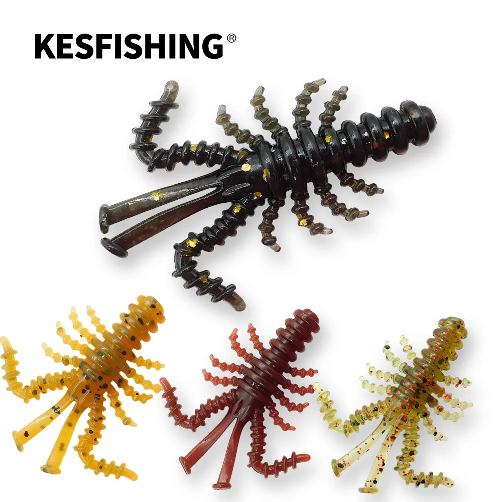 KESFISHING Mosya Shrimp 35mm High Quality Baits For Trout Pike Perch Pesca Silicone Artificial Soft Fishing Lures Free shipping |