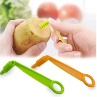 1pc spiral slicer blade hand slicer cutter cucumber carrot potato vegetables spiral knife for kitchen gadgets random color