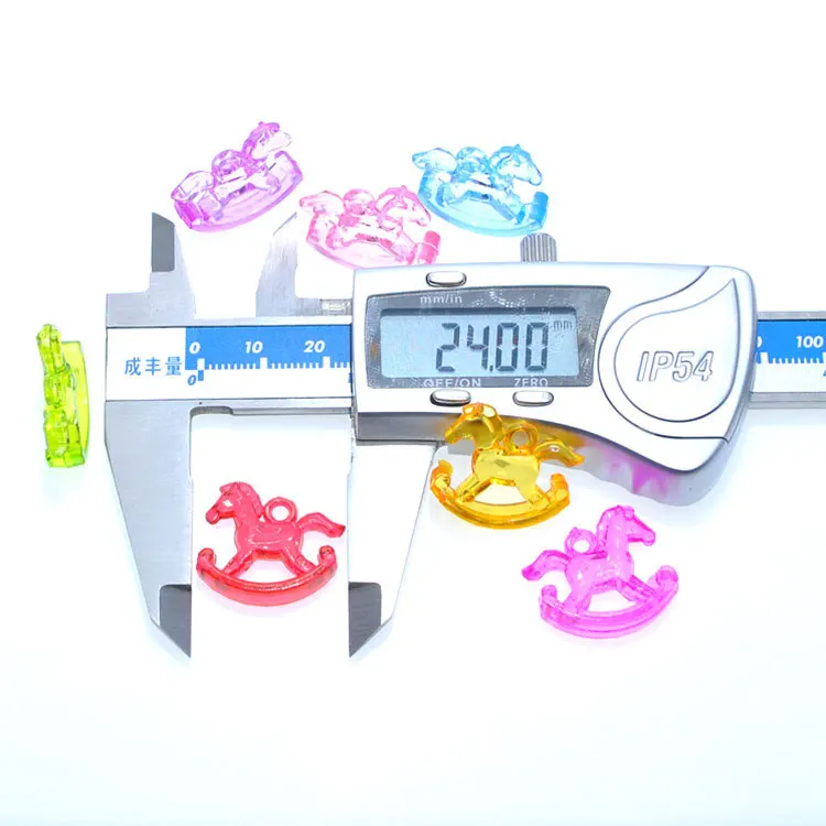 50 разноцветный прозрачный акриловые подвески для лошадей-качалок 24 мм детское