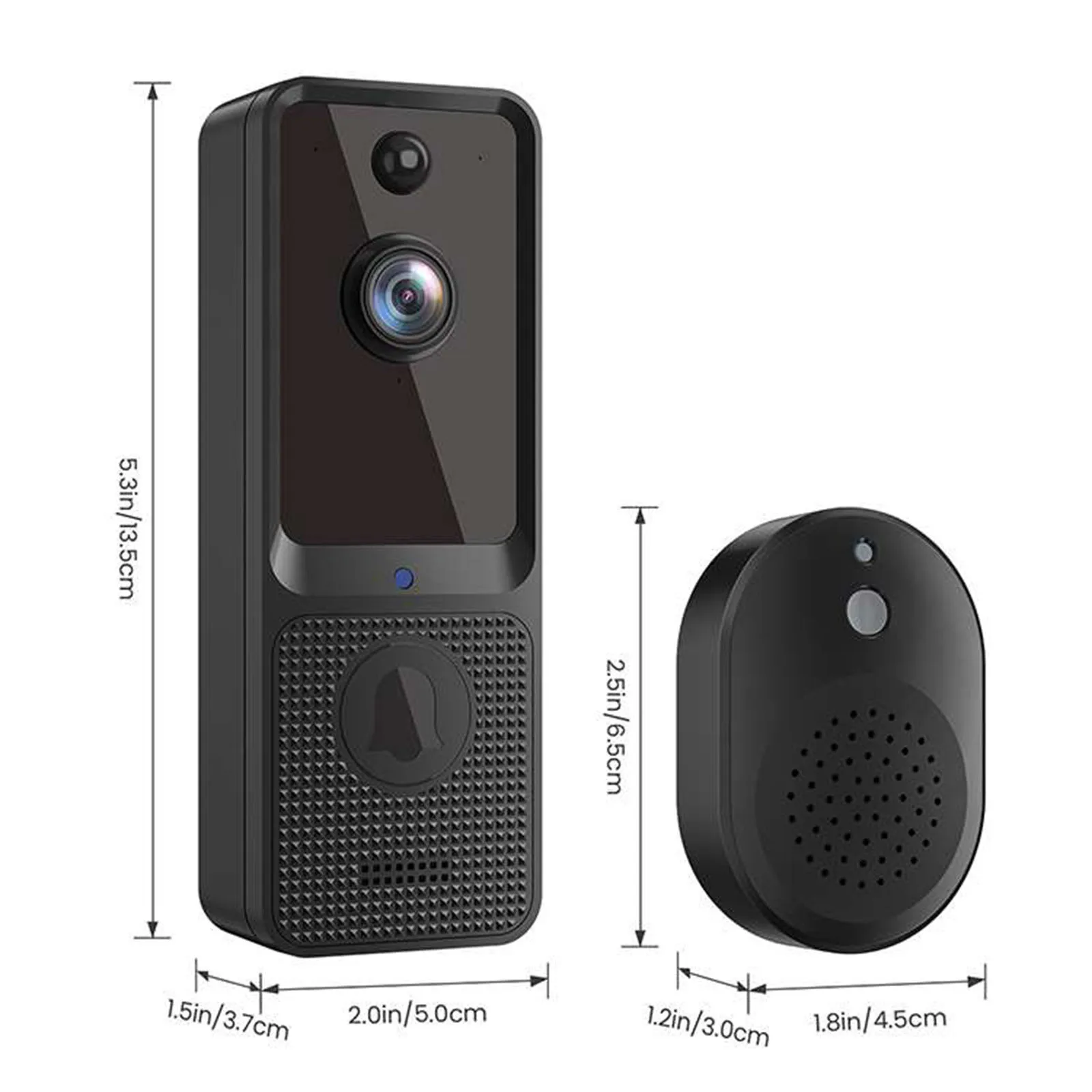 

Durability Doorbell Camera 120° Wide Angle Lens 128Mb Flash Human Motion Detection Infrared Night Vision Replacement
