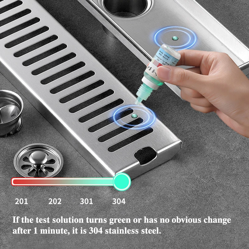 Дренаж для ванной комнаты из нержавеющей стали с начесом 20-60 см