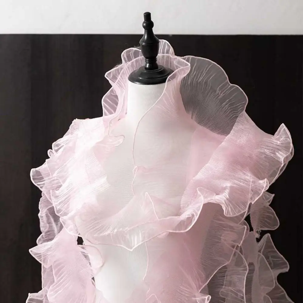 1 Ярд Плиссированная Кружевная Лента Для Платьев Ручной Работы Полиэфирная Ткань