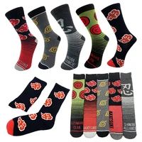 1 pair anime naruto cartoons socks for men women soft durable fashion cotton casual colorful boys girls long sock fans gifts