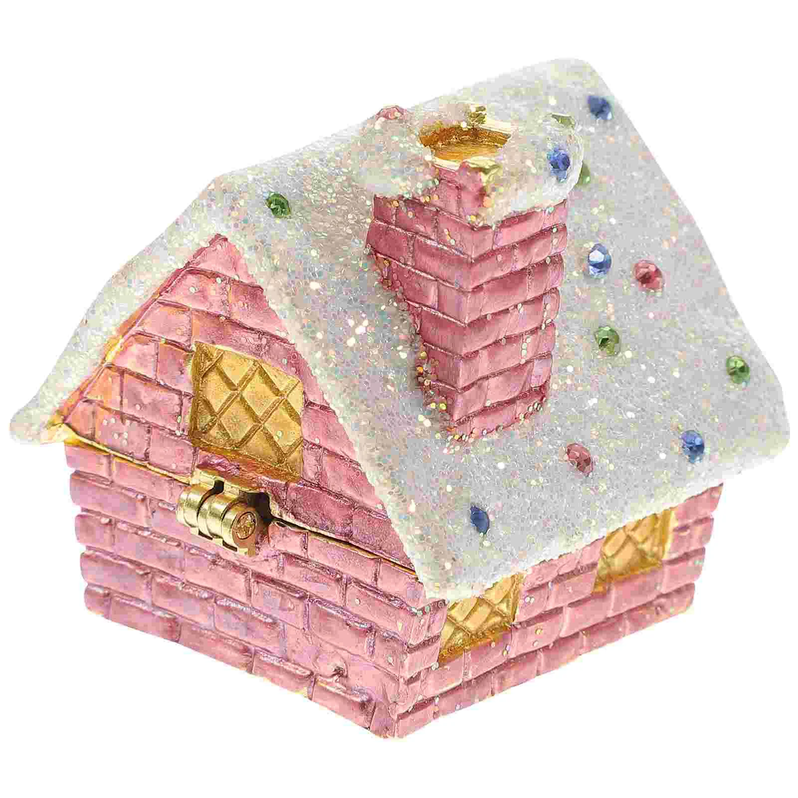 

Box Housegift Trinket Hinged Christmas Miniature Jewelry Mini Decorativepresent Anniversary Holder Village Candybuilding
