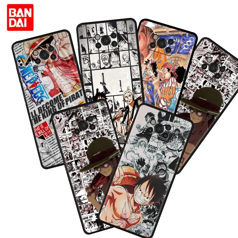 

Luffy One Piece Anime Case for Xiaomi Mi Poco X3 NFC F3 Redmi Note 9s 9 9A 9C 8 10 11 9T 8T 10T K40 Pro Plus Soft Cover Coque
