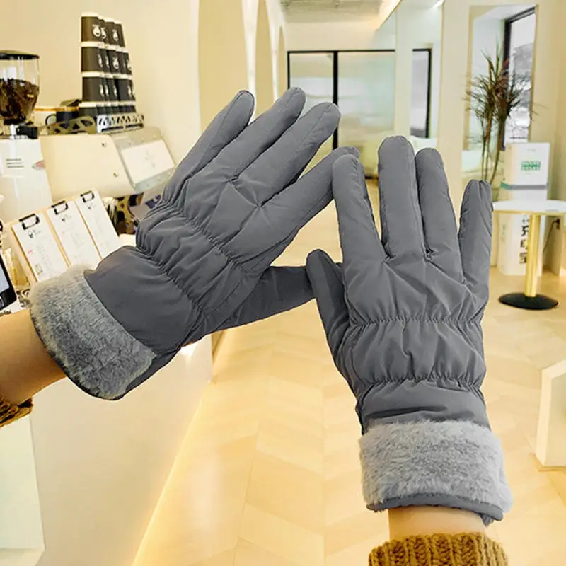 2024 новые зимние женские модные перчатки теплые ветрозащитные водонепроницаемые
