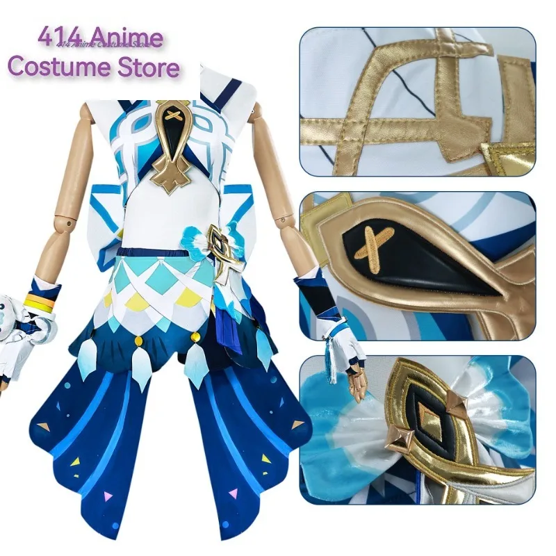 Muinaa Косплей Игра Аниме Genshin Impact Новая ролевая идея Костюм Платье Парик Ролевые