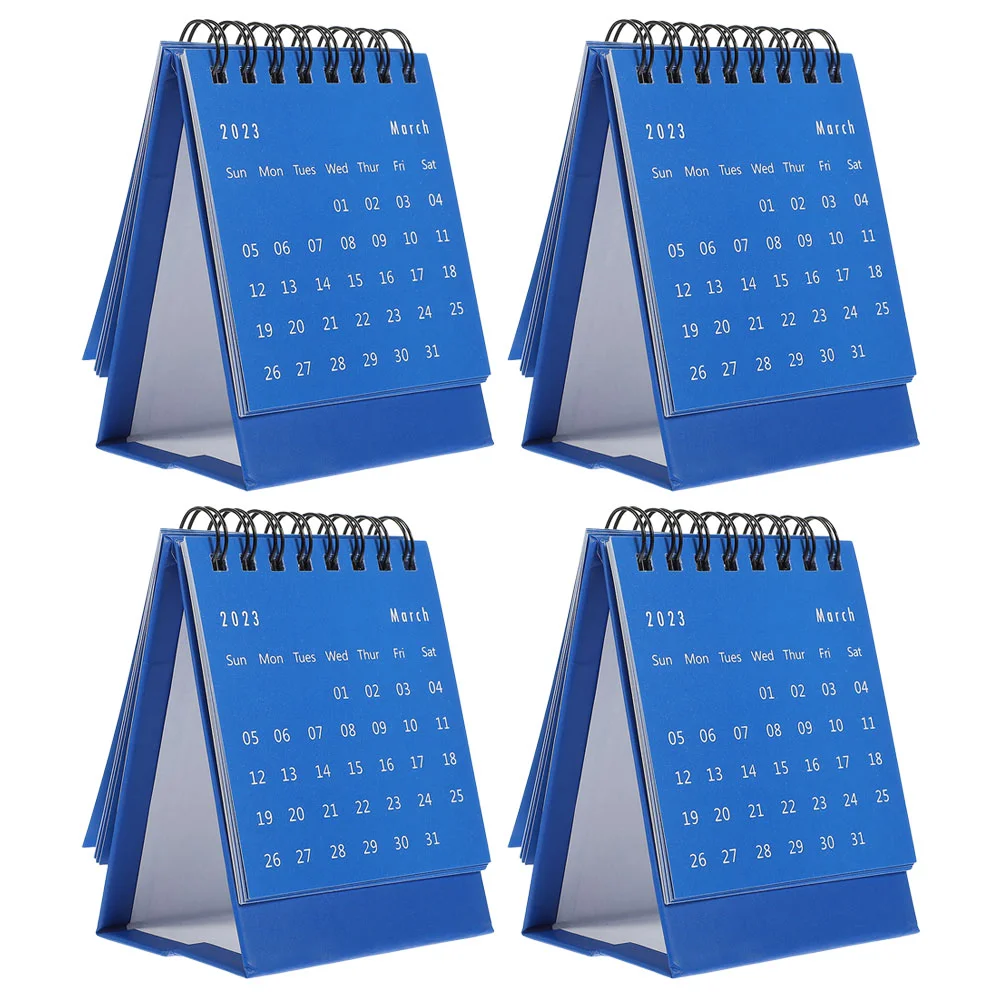 4 Pcs 2023 Desk Calendar House Gifts Desktop Calendar Decorations Stand Up Desk Calendars Paper Rabbit Year Calendar Office