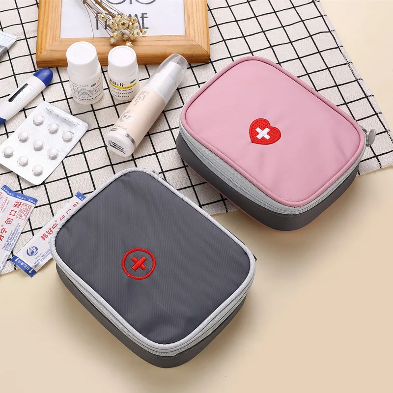 Mini BOLSA DE MEDICINA multifuncional, bolso de primeros auxilios portátil, bolsas de almacenamiento, Kit médico, organizador de viaje, 1 ud.