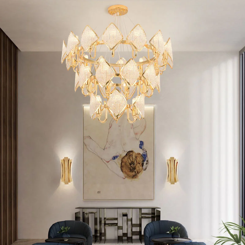 

Modern High End Designer Crystal Ceiling Chandelier for Living Room Decoration Led Ceiling Light Home Interior Luxury Hanging