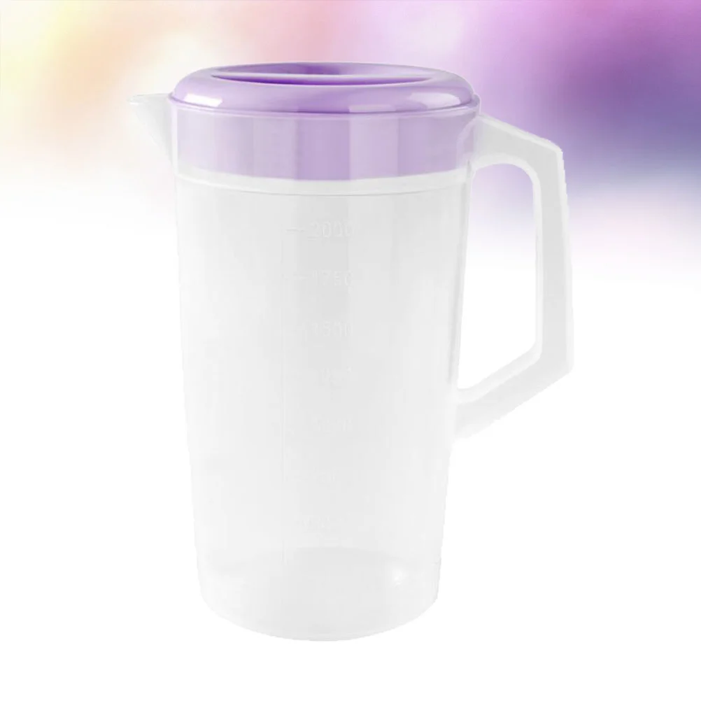 

Gallon Covered Pitcher with Clear Base Freezer and Dishwasher Safe for Water Tea Juices Cold Tea Sangria Lemonade ( Violet )