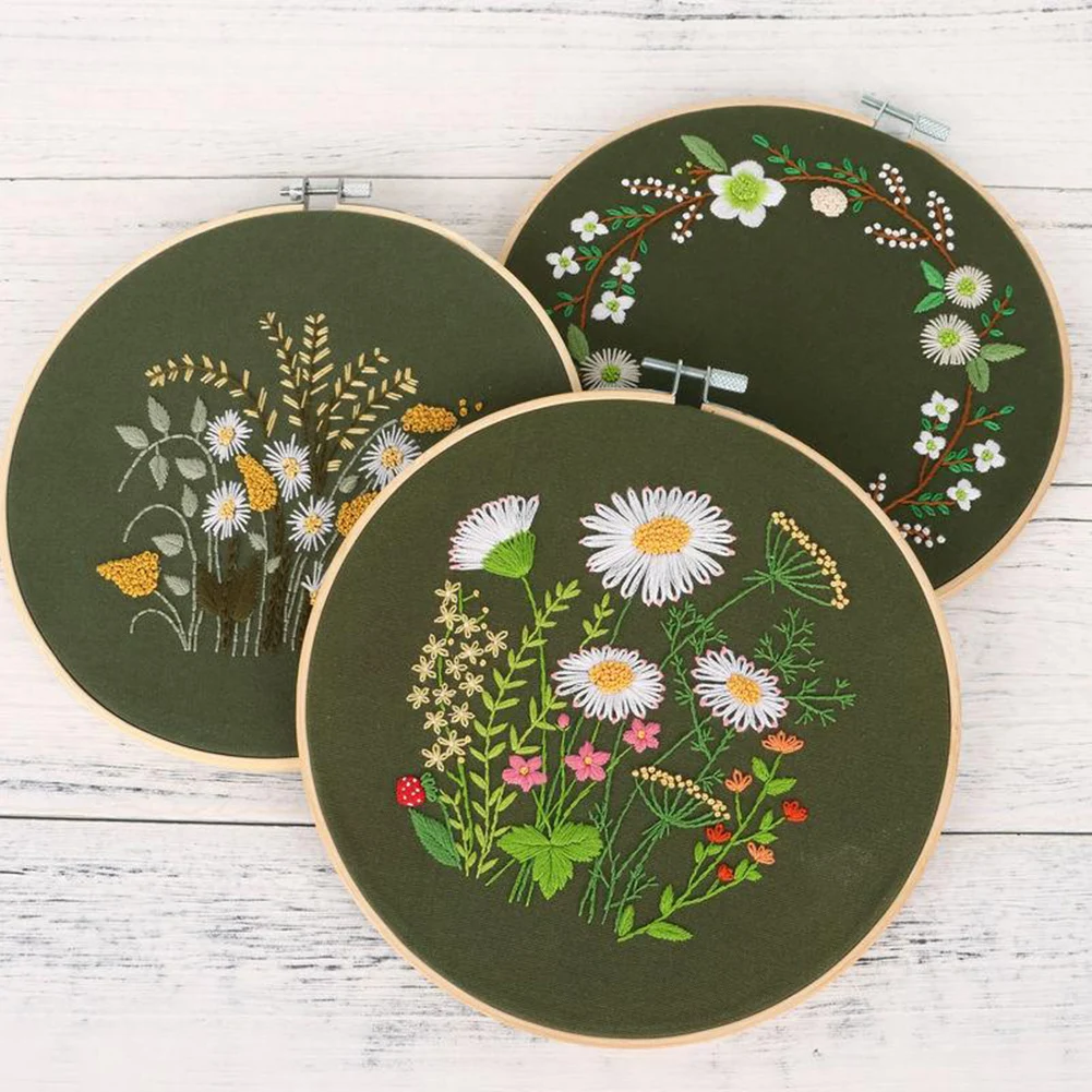 

Embroidery Cross Stitch Kit Set For Beginners Handmade Embroidery DIY Craft Needlework Plants Flowers Pattern Home Decoration
